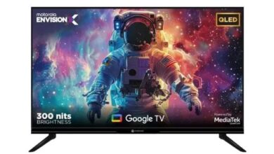 Motorola EnvisionX QLED TV ரூ.10799 பட்ஜெட்ல QLED டிவி.. 1.5GB ரேம்.. 8GB மெமரி.. 20W ஆடியோ..